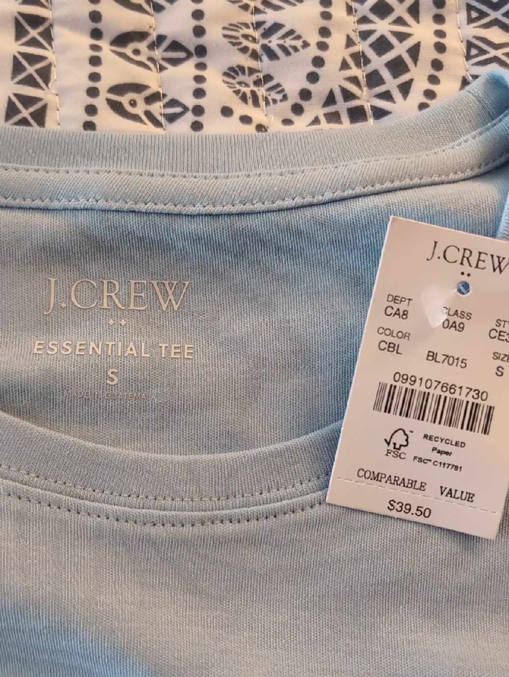 J. Crew Essential Tee in Pale Blue